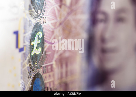 Inglese venti pound nota DOF poco profondo Foto Stock