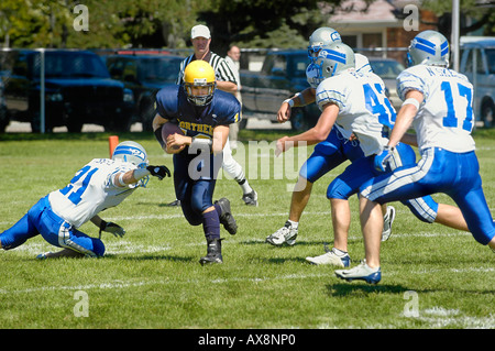 American High School di azione di calcio Foto Stock