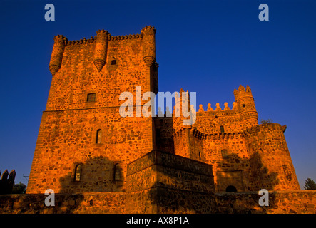 Castello guadamur, Castillo de guadamur, castello del XV secolo, calle Jorge Manrique 8, guadamur, provincia di Toledo, Castilla-la Mancha, in Spagna, Europa Foto Stock