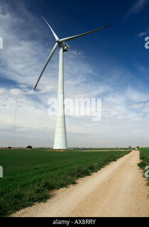 Turbina eolica, Albacete Castilla la Mancha, in Spagna Foto Stock