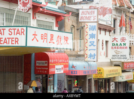 Chinatown di San Francisco, scene di strada Foto Stock