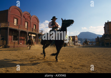 Mini Hollywood, scenario di film, nei pressi di Tabernas, Prov. Almeria Andalusia, Spagna Foto Stock