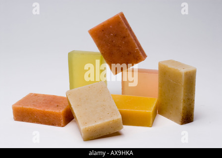 Barre di sapone di colore diverso Foto Stock
