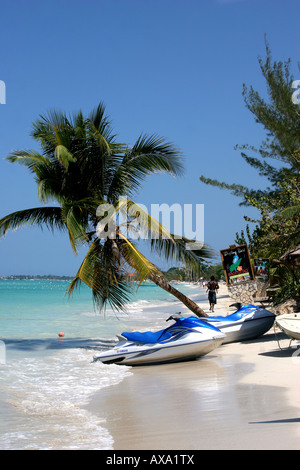Seven Mile Beach Negril Foto Stock
