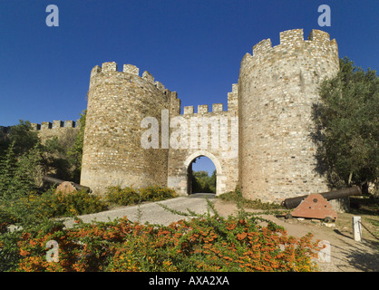 Portogallo Alentejo, distretto di Vila Vicosa ingresso al castello Foto Stock