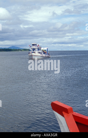 Il passeggero e il traghetto che corre tra San Jorge e Moyogalpa su Isla de Ometepe o isola di Ometepe, Lago di Nicaragua,Nicaragua Foto Stock