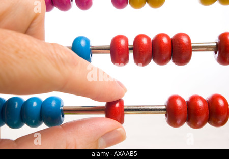 Abacus con colorato conteggio delle perle Foto Stock