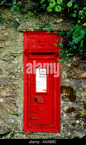 Victorian Post Box Parco Nazionale di Dartmoor Devon UK Foto Stock