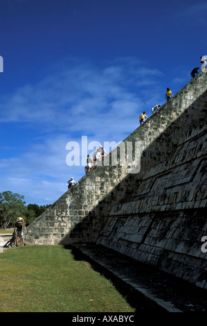 Castillo, Chichen Itza Yucatan Messico Foto Stock