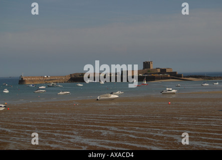 St Aubin,s Fort. St Aubin,s Bay. Jersey Foto Stock