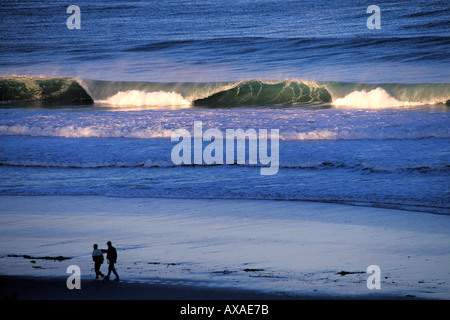 California, Carmelo, Surf, baia di Carmel Foto Stock