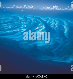 Foto aerea di Eleuthera, Bahamas, dei Caraibi Foto Stock