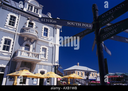 Cartello a Port Captain's edificio, Cape Town, Sud Africa e Africa Foto Stock