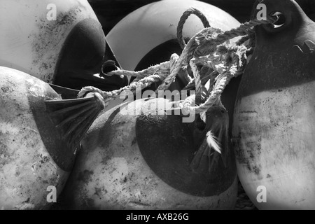 La pesca boe legati insieme Foto Stock