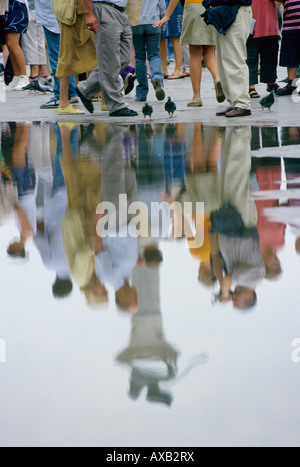 Italia Venezia Acqua alta acqua alta inondazioni Piazza San Marco Foto Stock