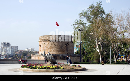 Torre Hidirlik a Antalya Foto Stock