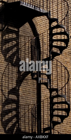 Fire escape Londra Inghilterra REGNO UNITO Foto Stock