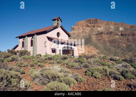 Hermitage Ermita de las Nieves nel monte Teide cratere Parque Nacional del Teide Tenerife Canarie Spagna Foto Stock