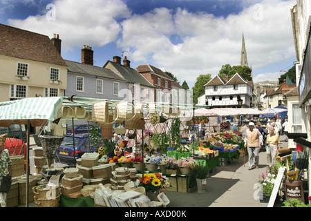 Mercato di Thaxted Foto Stock