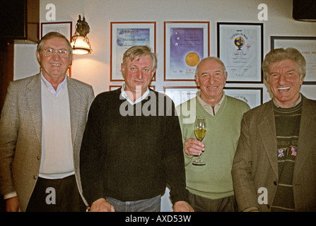 Selson Kussler, Zeferino Riboldi, Santo dallâ Ponte, Hermes Zaneti presso la cooperativa Vinicola Aurora, Bento Goncalves Brasile Foto Stock