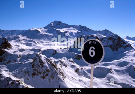 Montagna nelle Alpi francesi Foto Stock