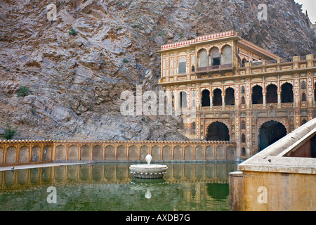 Tempio Galta - pellegrinaggio indù sito vicino a Jaipur, Rajasthan, India Foto Stock