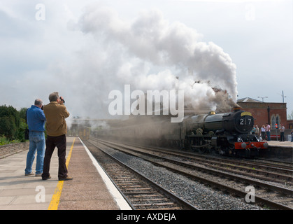 Treno a vapore a Hereford Foto Stock