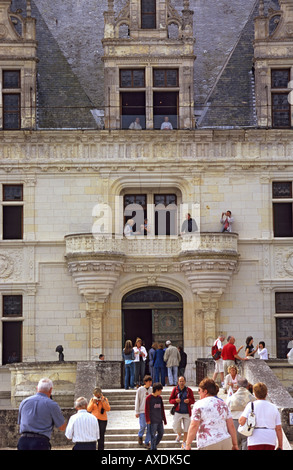 Entrata al Chateau de Chenonceau vicino a Tours nella Valle della Loira in Francia Foto Stock