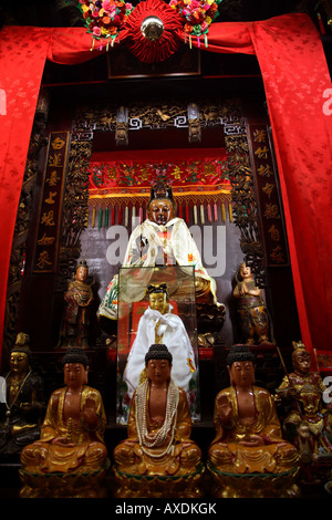 Santuario buddista di Tempio di Tin Hau Yau Ma Tei Kowloon Hong Kong Foto Stock