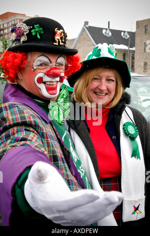 Il giorno di San Patrizio parata del Marzo 16, 2008 a Montreal, Quebec, Canada. Foto Stock