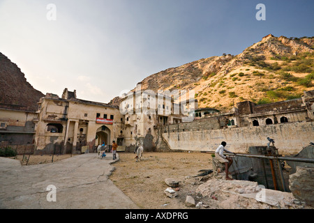 Tempio Galta - pellegrinaggio indù sito vicino a Jaipur, Rajasthan, India Foto Stock