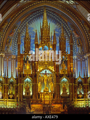 Basilica Notre Dame de Montreal, Montreal Canada Foto Stock