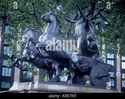 Statua di Boadicea, Westminster, London. Foto Stock