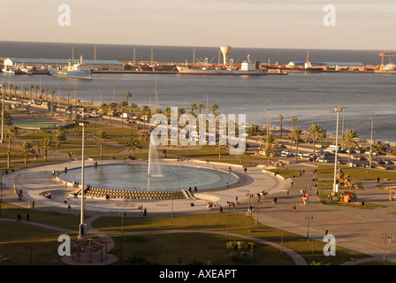 Vista generale sulla città di Tripoli, Libia, Nord Africa. Foto Stock