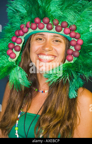 Il famoso carnevale sfilano al Sambodromo di Rio de Janeiro in Brasile Foto Stock