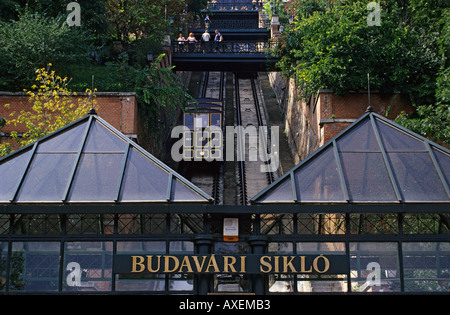 Funicolare (Budavari Siklo), Budapest (Ungheria) Foto Stock