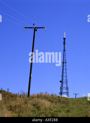 Grande televisore montante e il pilone dell'Fife Scozia Scotland Foto Stock