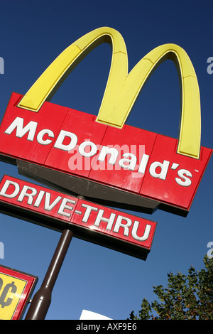 McDonald's hamburger segno Foto Stock