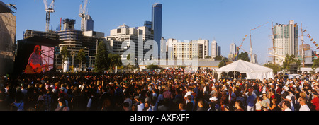 Internazionale di Melbourne e di musica Blues Festival Melbourne Victoria Australia panoramic Foto Stock