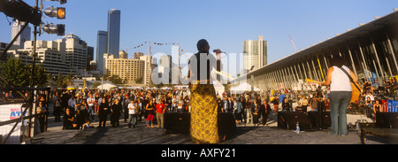 Internazionale di Melbourne e di musica Blues Festival Melbourne Victoria Australia panoramic Foto Stock