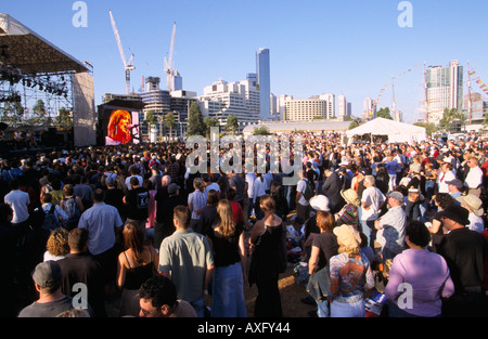 Internazionale di Melbourne e di musica Blues Festival Victoria Australia orizzontale Foto Stock