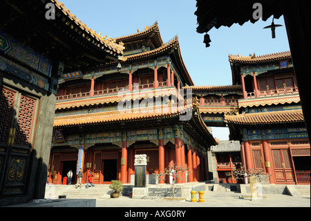 Il Tempio dei Lama a Beijing in Cina. 24-Mar-2008 Foto Stock