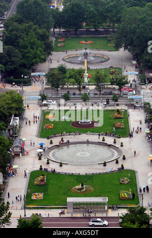 Vista panoramica del Parco Odori dalla torre della TV Sapporo Giappone Foto Stock