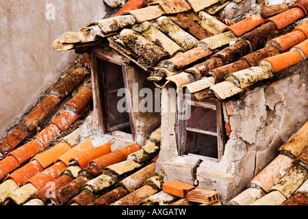 Close-up di tegole del tetto Foto Stock