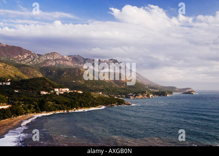 Regione costiera tra Budva e Sveti Stefan, Montenegro Foto Stock