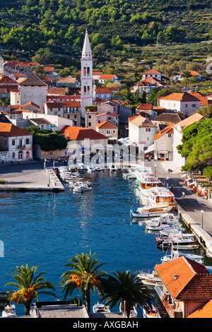Jelsa, isola di Hvar, Croazia Foto Stock