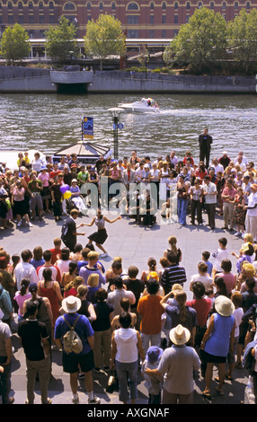 Aria aperta lezioni di danza, Melbourne, Australia Foto Stock