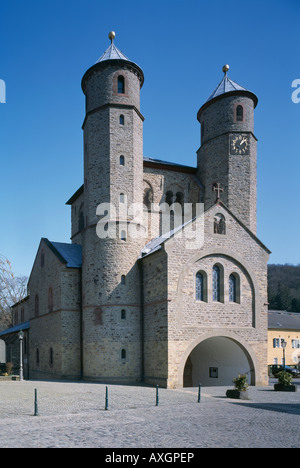 Bad Münstereifel, ehemalige Stiftskirche San Crisante e Daria, Westwerk Foto Stock