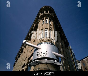 Düsseldorf Königsallee, Hohenzollernhaus mit Uecker-Nagel Foto Stock