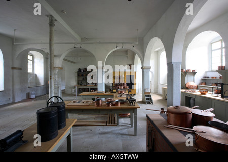 A Dresda, Schloss Pillnitz, Küche im Neuen Palais Foto Stock